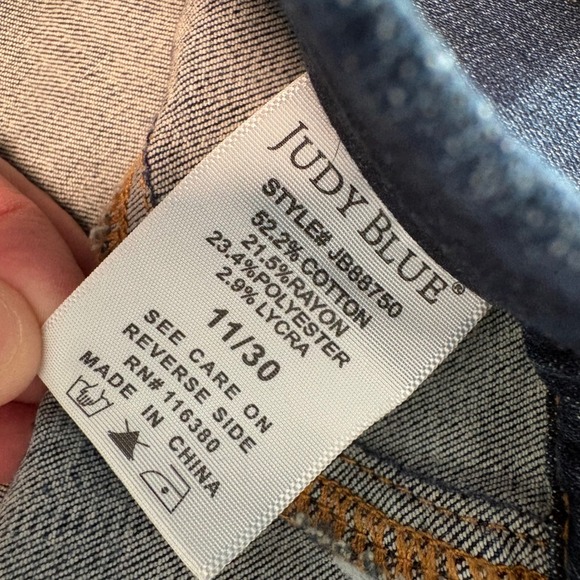 Judy Blue Los Angeles Slim‎ Fit Dark Wash Denim Jeans Women's Size 11/30 - Picture 7 of 11